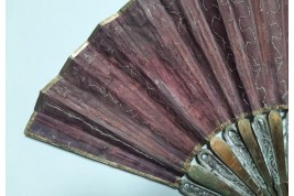 Purple, silver and vermeil.  Fan early 19th century