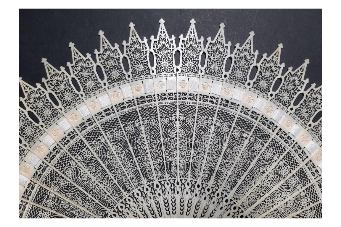 Gothic cathedral, fan circa 1825-35