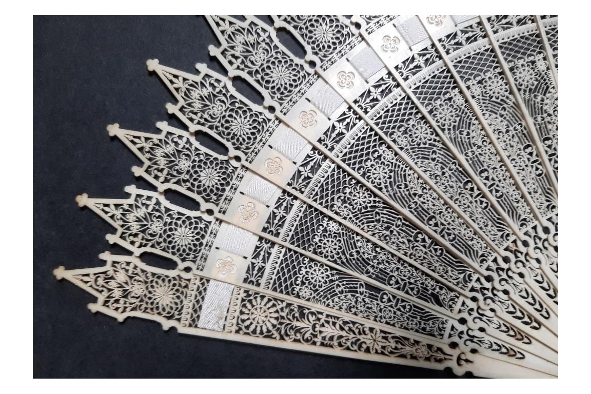 Gothic cathedral, fan circa 1825-35