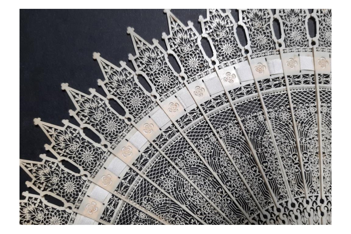 Gothic cathedral, fan circa 1825-35