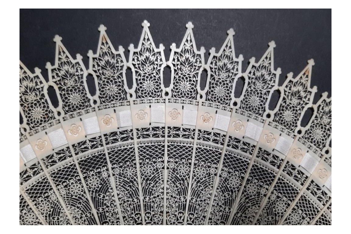 Gothic cathedral, fan circa 1825-35