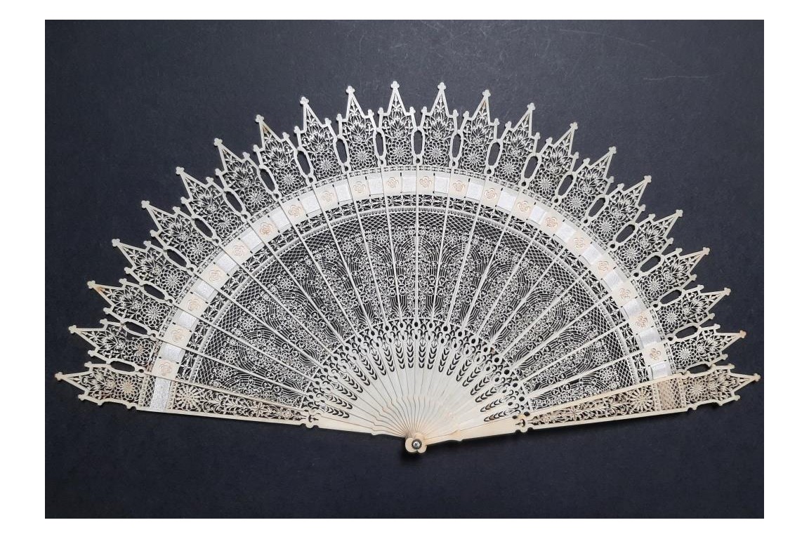 Gothic cathedral, fan circa 1825-35