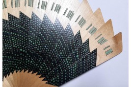 Dotted oblique. Contemporary fan by Alice Perrin, 2000