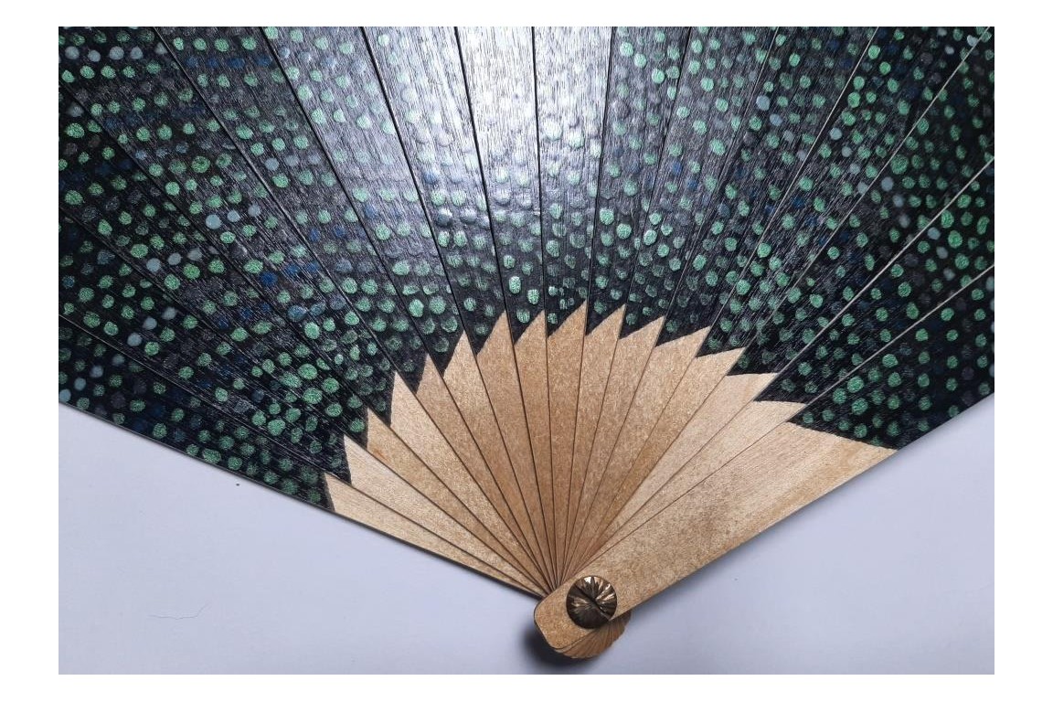Dotted oblique. Contemporary fan by Alice Perrin, 2000