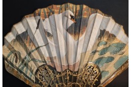 Swan, by Thomasse. Fan circa 1900