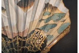 Swan, by Thomasse. Fan circa 1900