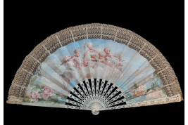 Le couronnement de l'Amour, éventail de Charles Chaplin vers 1880-90