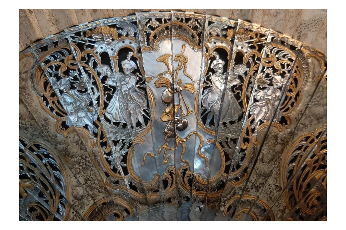 Le Triomphe de Silène, éventail vers 1730