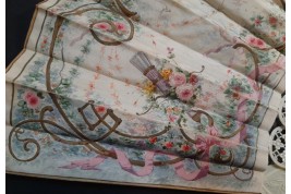 Timidité amoureuse, éventail d'Edouard Lièvre vers 1860-70