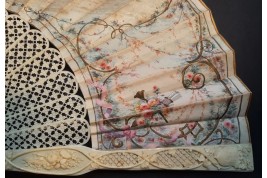 Timidité amoureuse, éventail d'Edouard Lièvre vers 1860-70