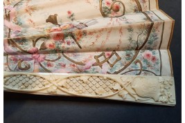 Timidité amoureuse, éventail d'Edouard Lièvre vers 1860-70