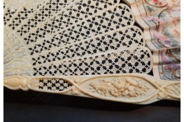 Timidité amoureuse, éventail d'Edouard Lièvre vers 1860-70