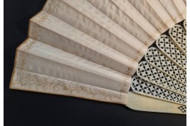 Timidité amoureuse, éventail d'Edouard Lièvre vers 1860-70