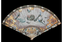 Merveilleux oiseaux, éventail vers 1690