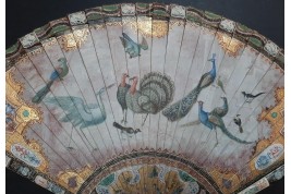 Merveilleux oiseaux, éventail vers 1690
