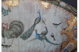 Merveilleux oiseaux, éventail vers 1690