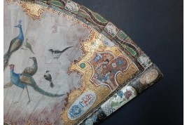 Merveilleux oiseaux, éventail vers 1690