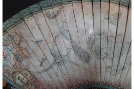 Merveilleux oiseaux, éventail vers 1690