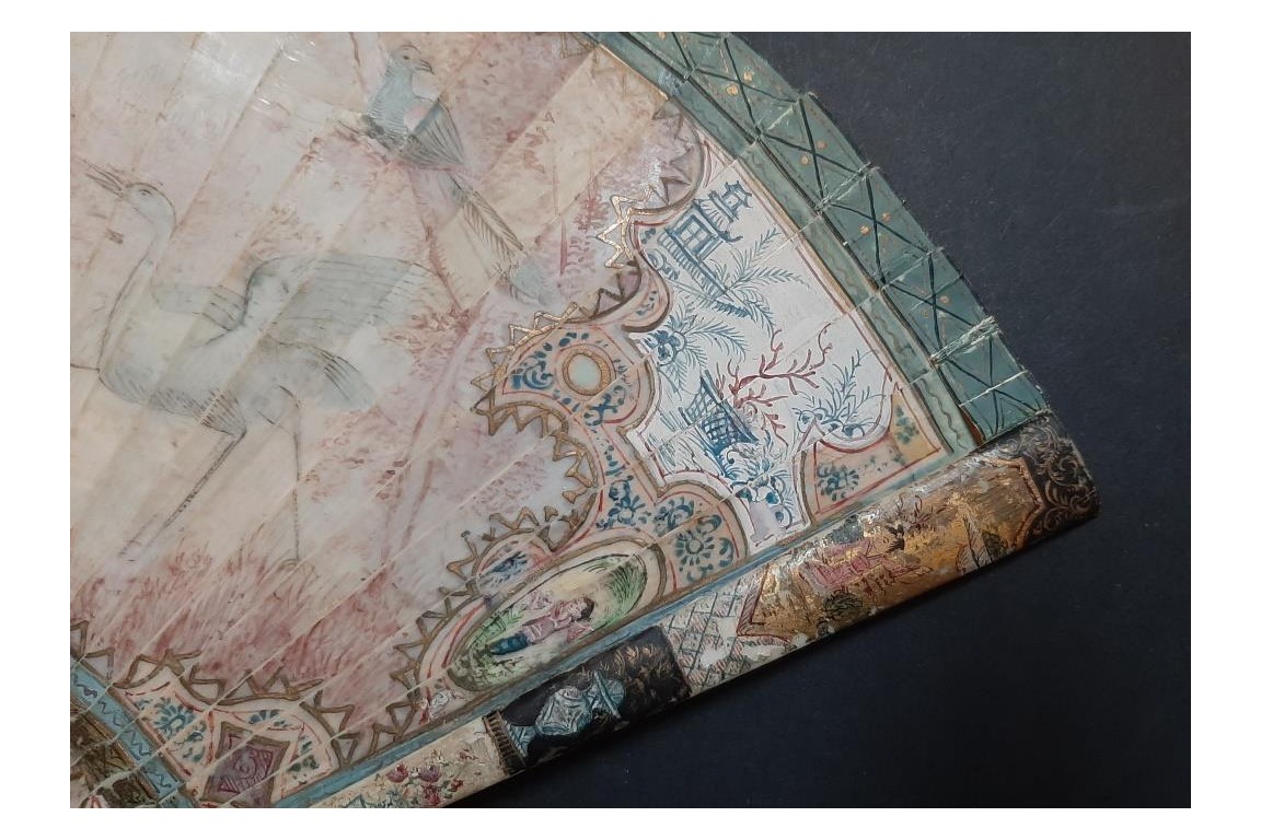 Merveilleux oiseaux, éventail vers 1690