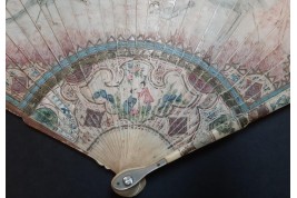 Merveilleux oiseaux, éventail vers 1690