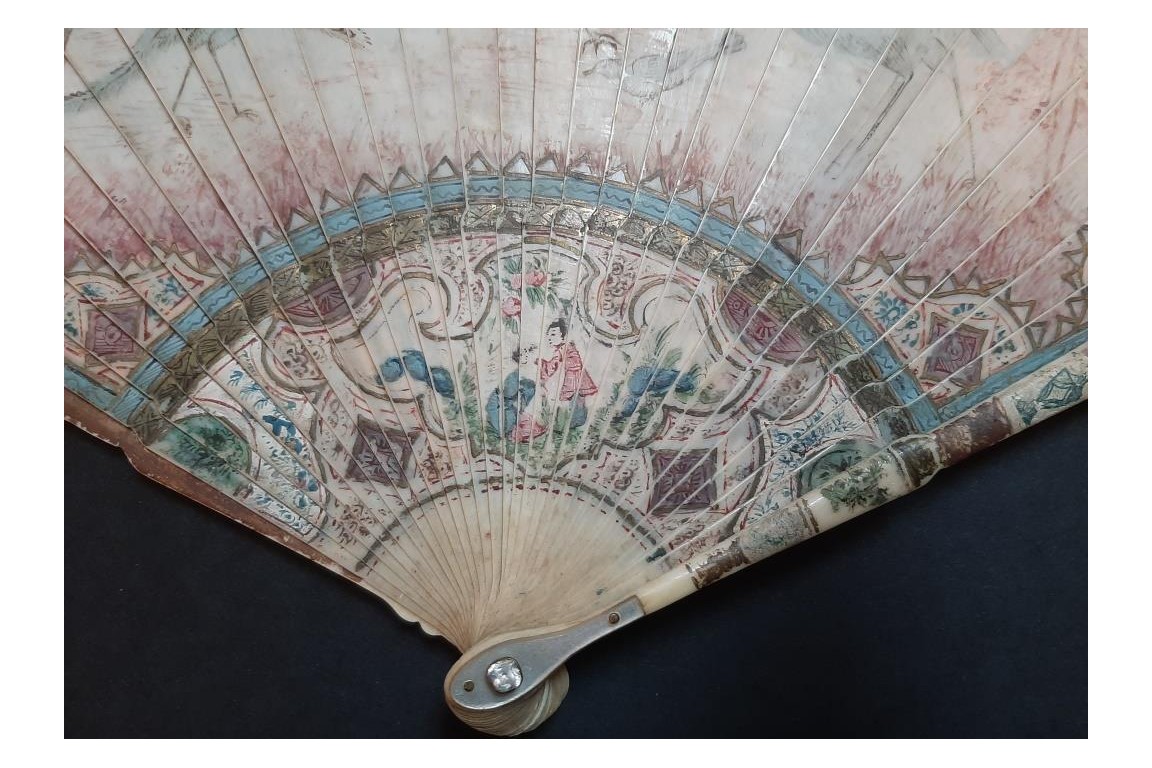 Merveilleux oiseaux, éventail vers 1690