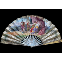 Heracles bringing the belt of the queen of Amazons, fan circa 1830