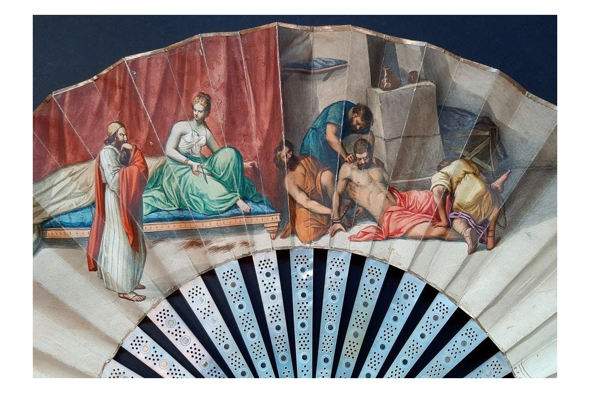 Dalila, Samson et Guillaume Tell. Eventail vers 1900