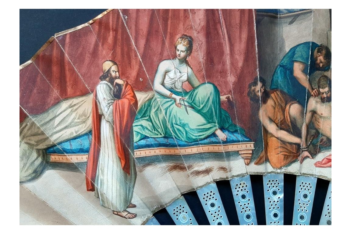 Dalila, Samson et Guillaume Tell. Eventail vers 1900