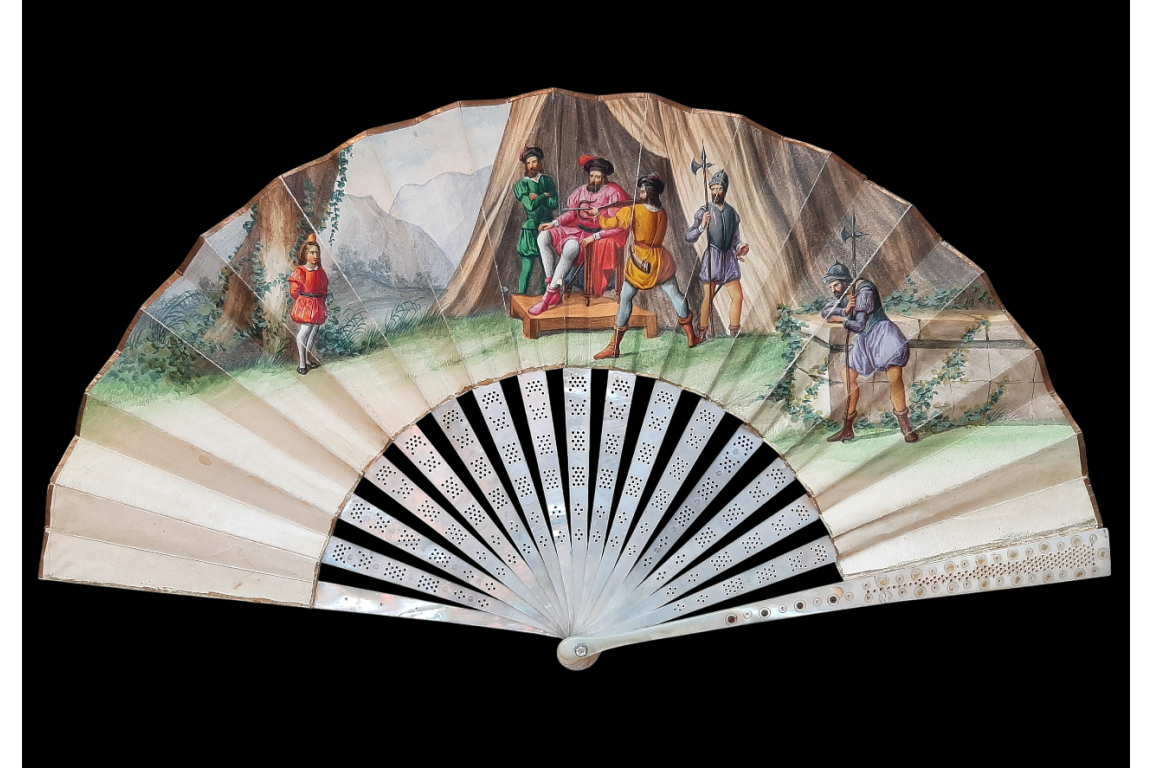 Dalila, Samson et Guillaume Tell. Eventail vers 1900