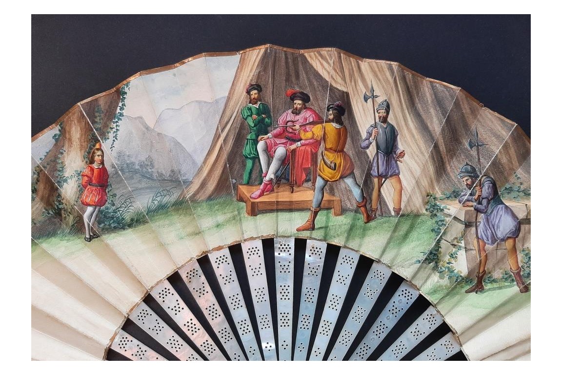 Dalila, Samson et Guillaume Tell. Eventail vers 1900