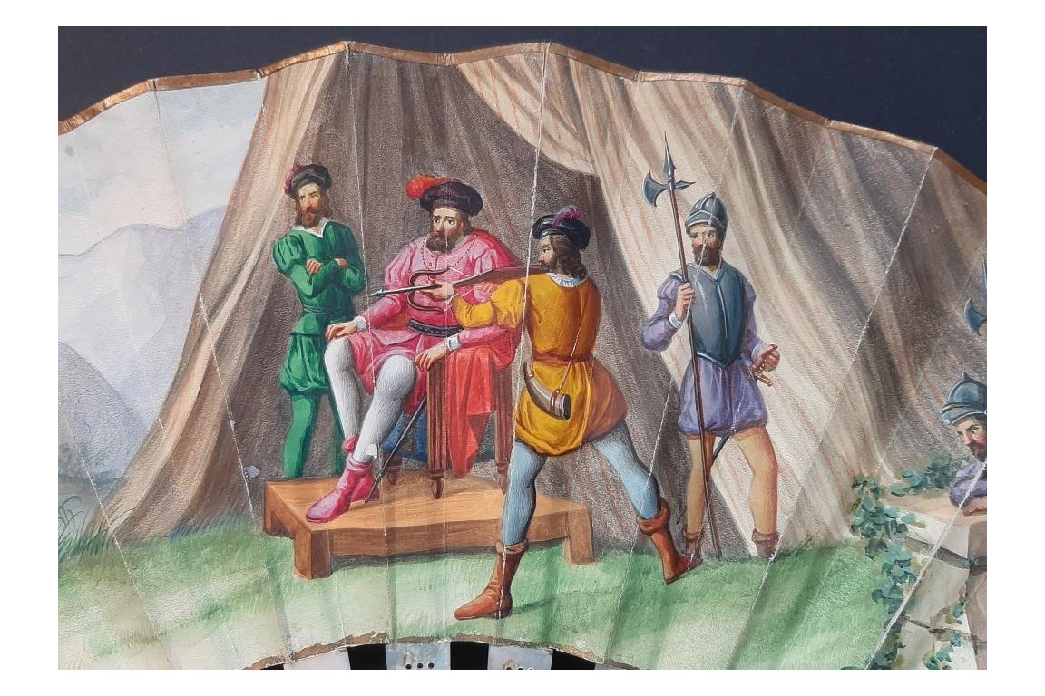 Dalila, Samson et Guillaume Tell. Eventail vers 1900
