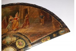 Faust rencontrant Marguerite, éventail vers 1900