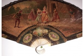 Faust meets Marguerite, fan circa 1900