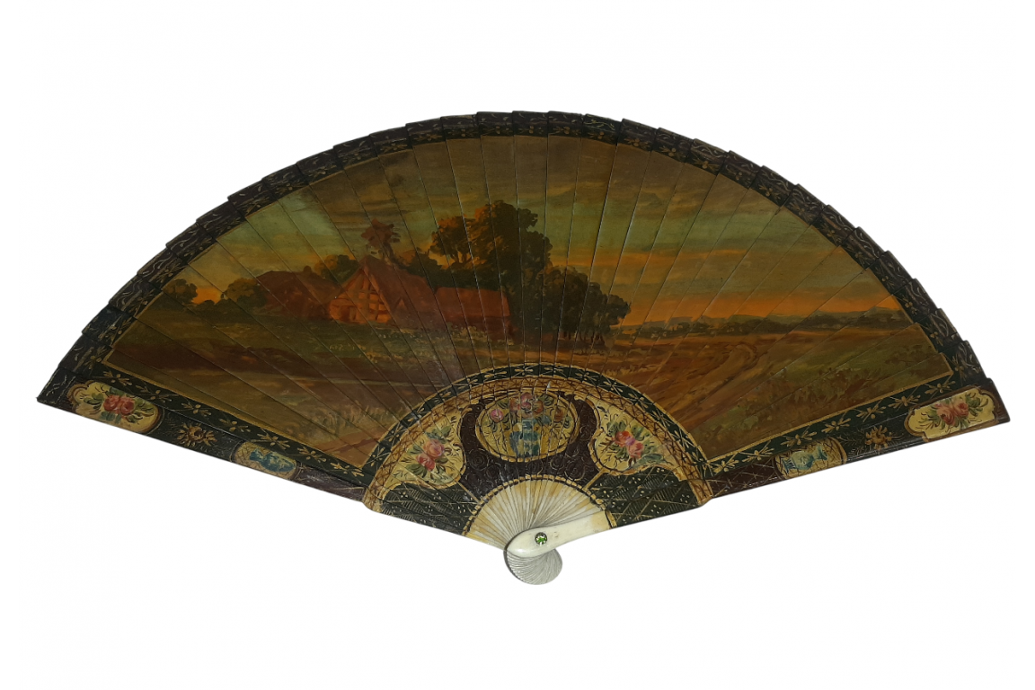 Faust meets Marguerite, fan circa 1900