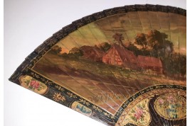 Faust rencontrant Marguerite, éventail vers 1900