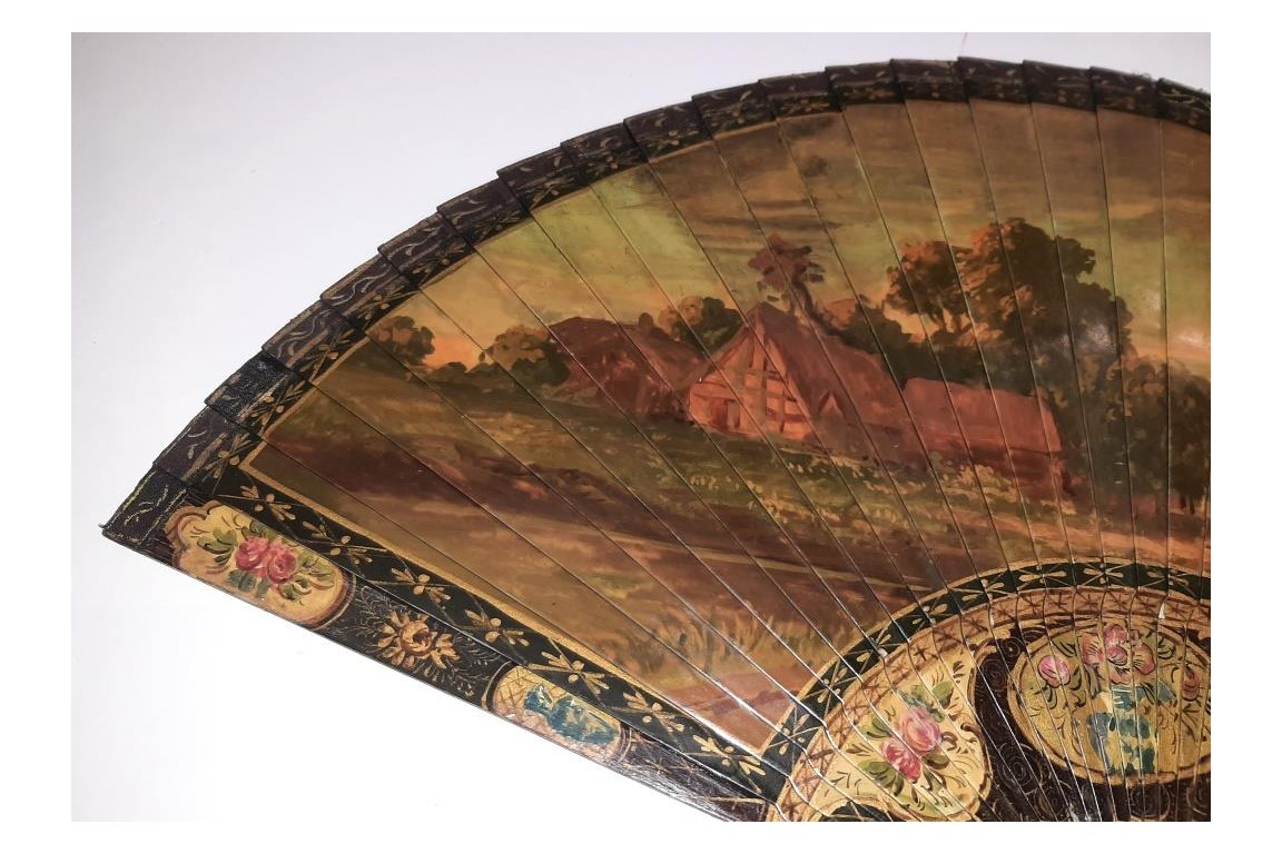 Faust meets Marguerite, fan circa 1900