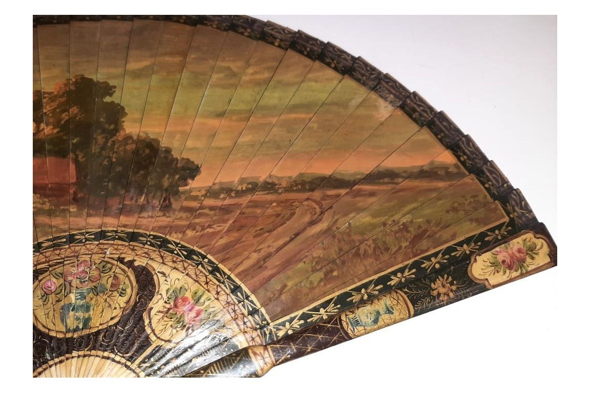 Faust meets Marguerite, fan circa 1900