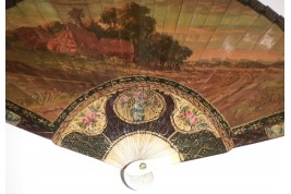 Faust meets Marguerite, fan circa 1900