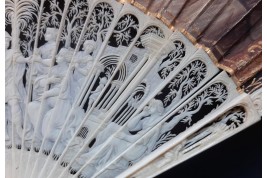 Penelope and her suitors, fan circa 1800-1820