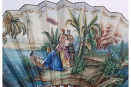 The Finding of Moses, fan circa 1840-50