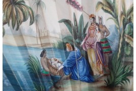 The Finding of Moses, fan circa 1840-50