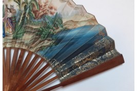 The Finding of Moses, fan circa 1840-50