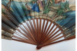 The Finding of Moses, fan circa 1840-50