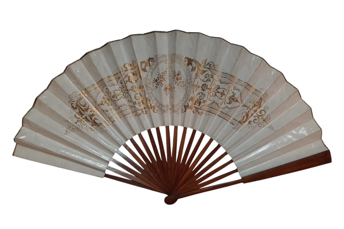 The Finding of Moses, fan circa 1840-50