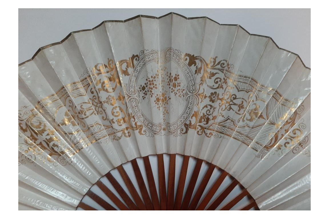 The Finding of Moses, fan circa 1840-50