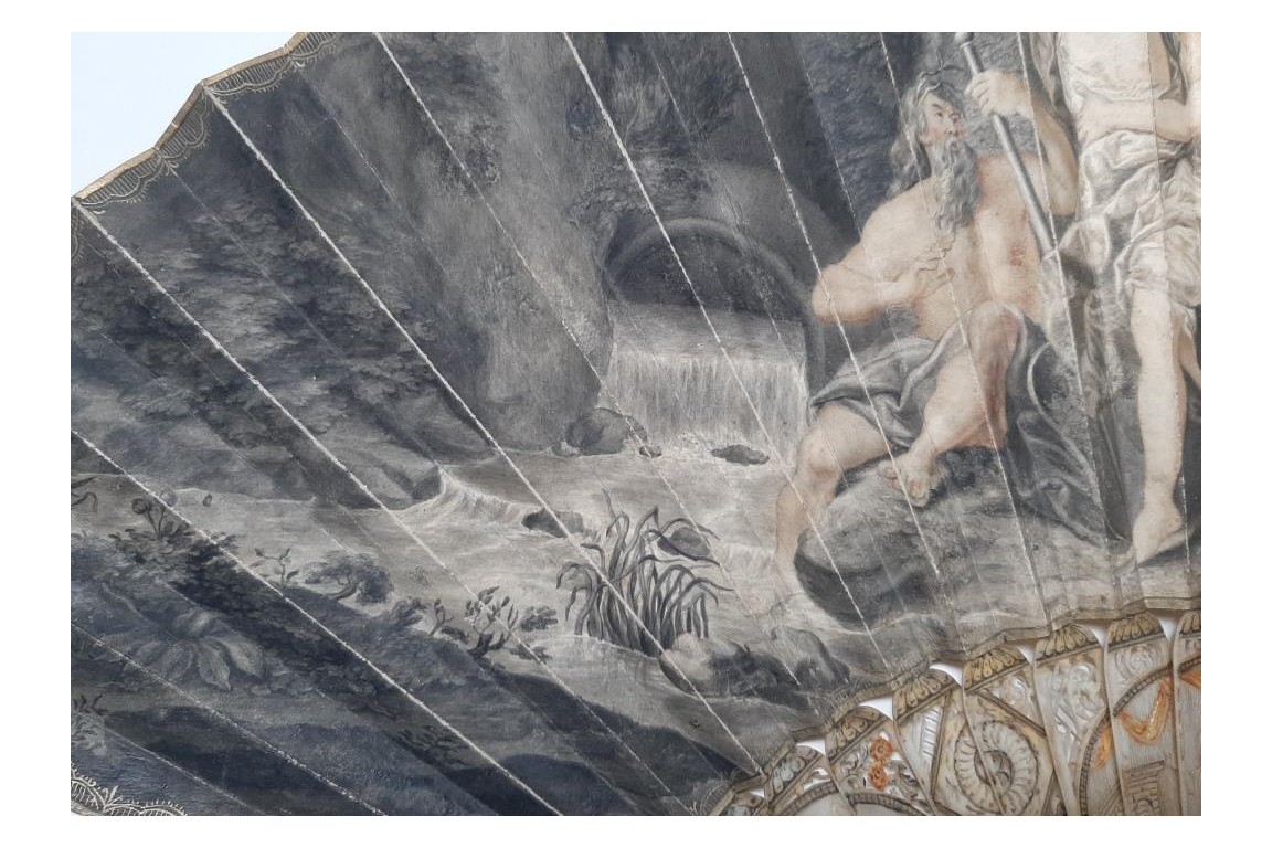 Apollon et Daphné, éventail vers 1800-1810