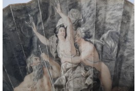 Apollon et Daphné, éventail vers 1800-1810