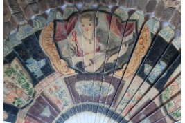 L'enlèvement d'Europe, éventail période Louis XV