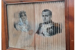 Anamorphosis of Napoleon and imperial family. 19th century