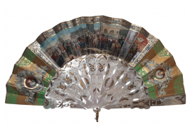 Henri IV's entry into Paris, fan circa 1850